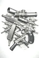 arsenal weapons  tattoo design idea