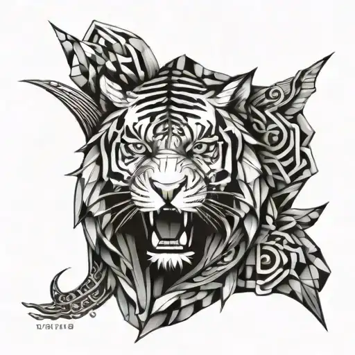 dragon and tiger tattoo design idea