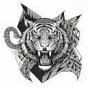 dragon and tiger tattoo design idea