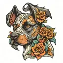 a dog breed tattoo design idea