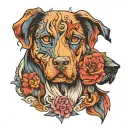 a dog breed tattoo design idea