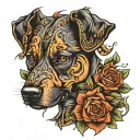 a dog breed tattoo design idea