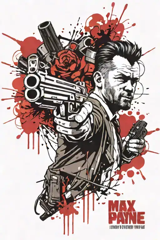 Max Payne logo tattoo design idea