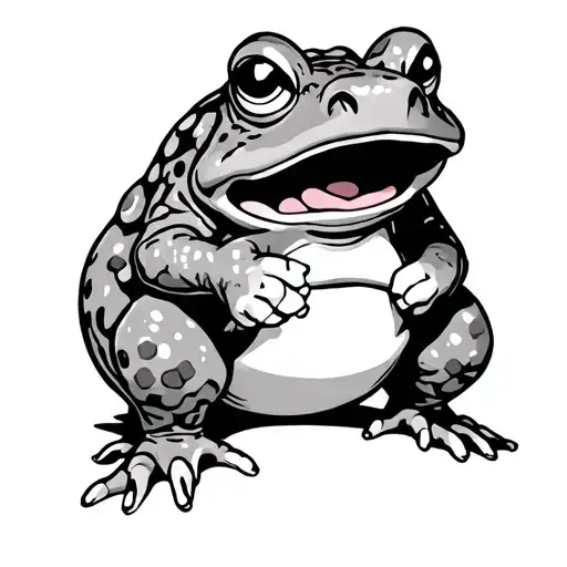 toad from super mario eating his own mushroom tattoo design idea