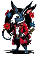 white rabbit devil may cry tattoo design idea