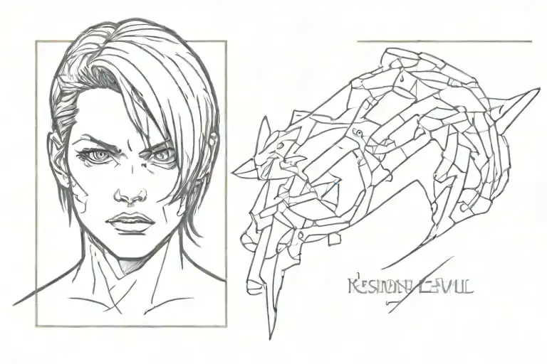 resident evil  tattoo design idea