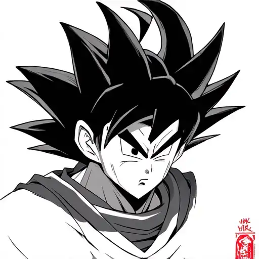 Goku black skin tattoo design idea