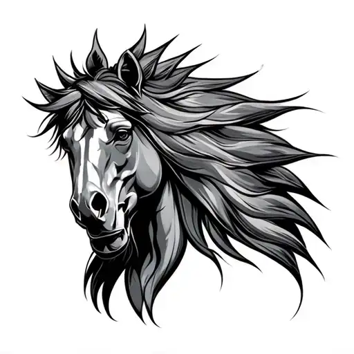 Crazy Horse tattoo design idea