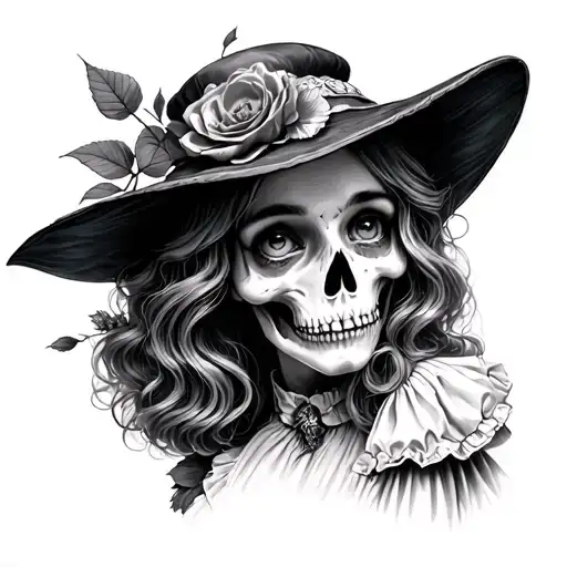 Alice in Wonderland morbid tattoo design idea