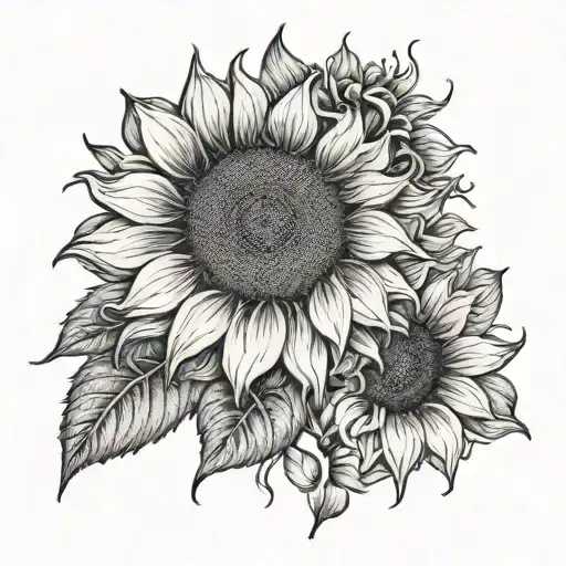 Sunflower "no matter where" tattoo design idea