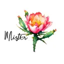 "Mister" ohio, prickly pear in bloom tattoo design idea