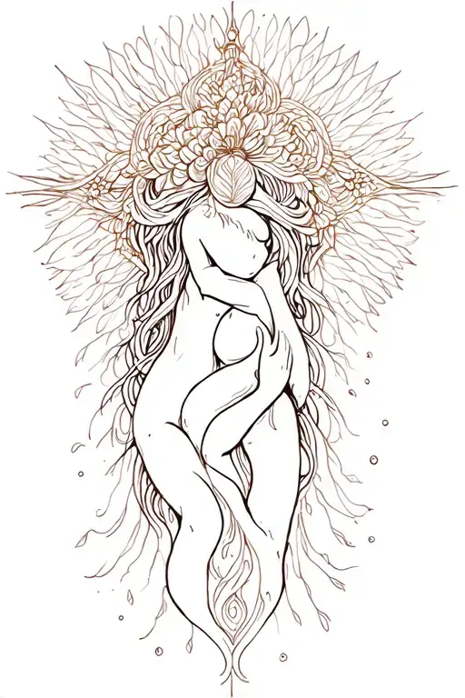 miscarriage and spiritual journey tattoo design idea