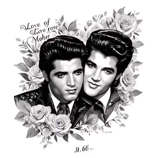 Love of Mother, Elvis, Bible scripture 3:16 tattoo design idea
