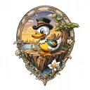 DUCK TALES DISNEY tattoo design idea