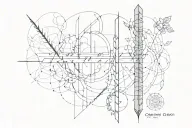 ogham writing tattoo design idea