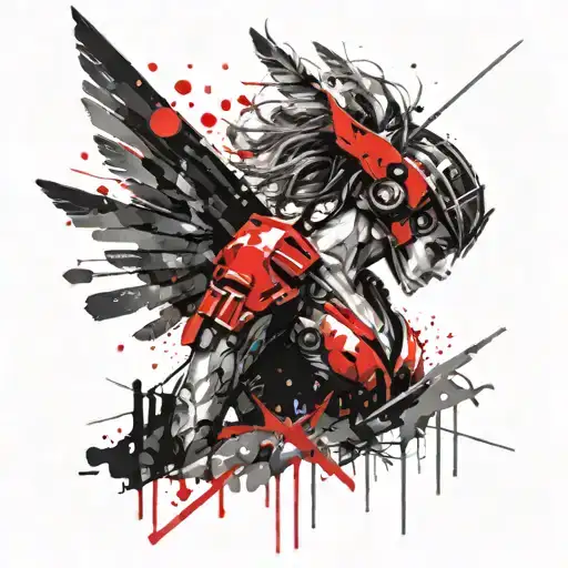 Valkyrie with rave scene tattoo design idea