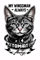 "My Wingman, Always" f14 tomcat  tattoo design idea