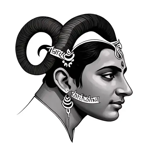 i need a tattoo for my neck with text hare ram hare krishna in sanskrit language tattoo design idea