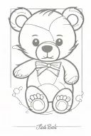 Teddy bear tattoo design idea