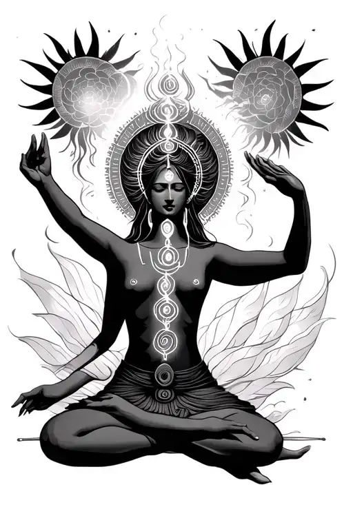 kundalini energy rising tattoo design idea