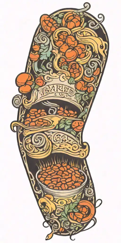 Baked Beans tattoo design idea