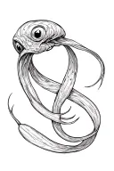 ribbon eel that goes from my hand to my shoulder tattoo tattoo design idea