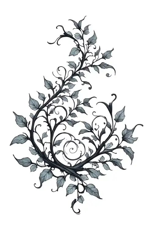 vines growing tattoo design idea