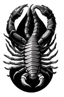 sign of scorpio that has power and intuition to follow the right path as a truthful person and honest tattoo design idea