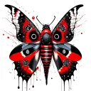 Mandala Moth tattoo design idea