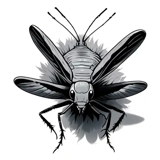 Grasshopper tattoo design idea