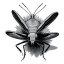 Grasshopper tattoo design idea