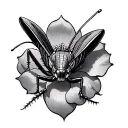 Grasshopper tattoo design idea