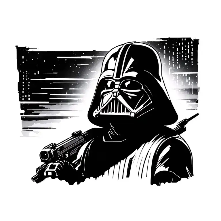 Star Wars binary sunset tattoo design idea