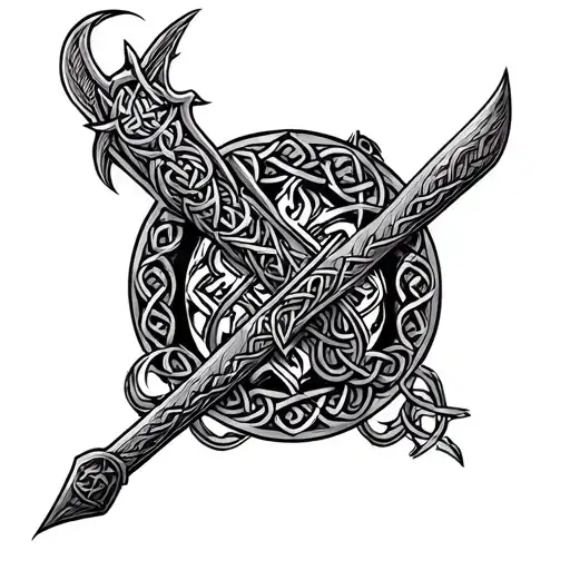celtic paladin tattoo design idea