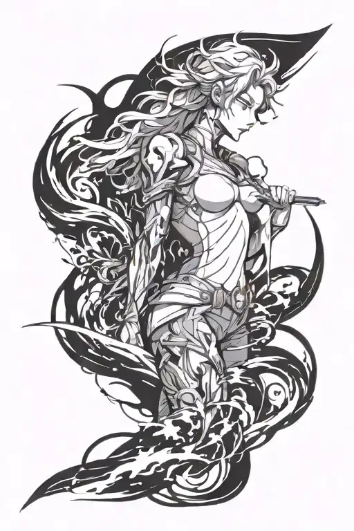 solo Leveling anime tattoo design idea