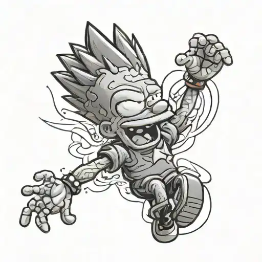Bart Simpson tattoo design idea