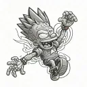 Bart Simpson tattoo design idea