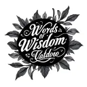 "Words of wisdom" Italian tattoo design idea