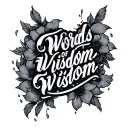 "Words of wisdom" Italian tattoo design idea