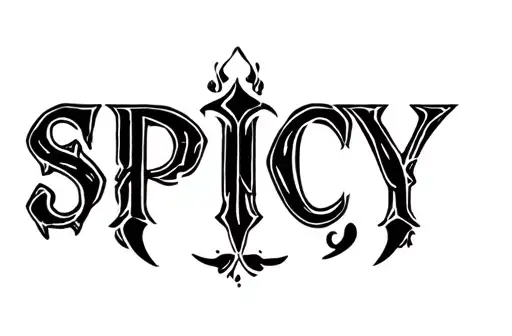 "SPICY" tattoo design idea