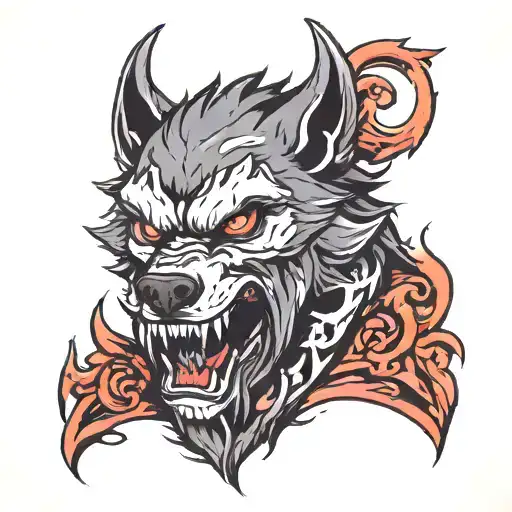 werewolf tattoo design idea