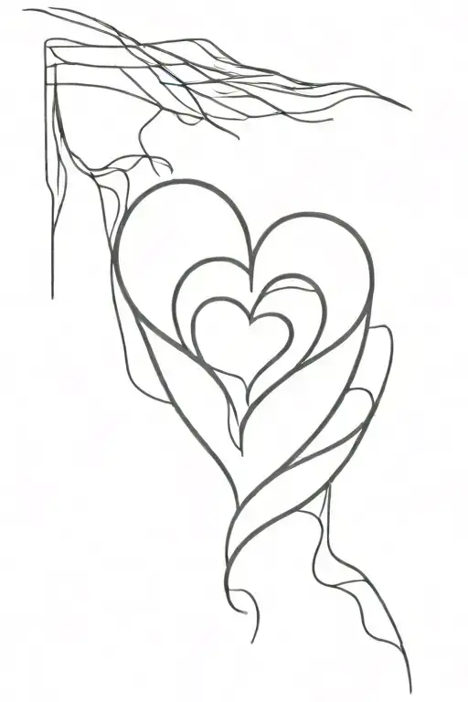 hurt heart tattoo design idea