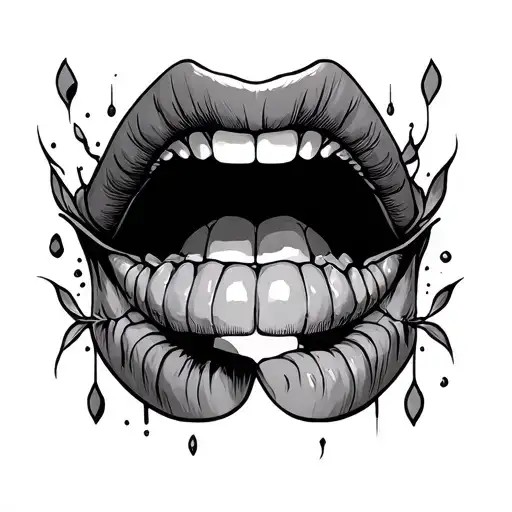 Throat tattoo design idea