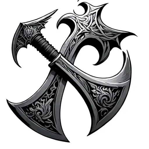 Leviathan Axe from gow tattoo design idea