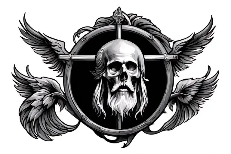 Religious Chest tattoo design idea