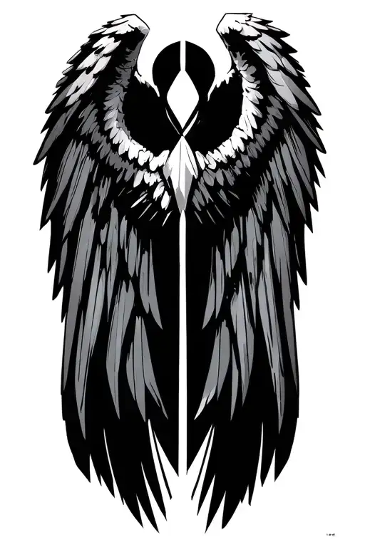 Archangel wings only spread tattoo design idea