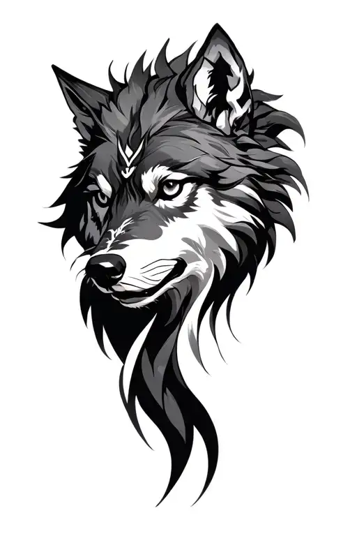 geri and freki (odin's wolf) tattoo design idea