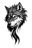 geri and freki (odin's wolf) tattoo design idea