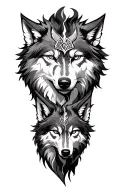 geri and freki (odin's wolf) tattoo design idea