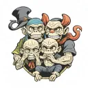 code name kids next door see no evil hear no evil speak no evil tattoo design idea